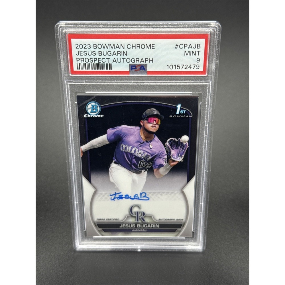 TOPPS 2023 Bowman Chrome Jesus Bugarin Autograph #CPAJB PSA Mint 9